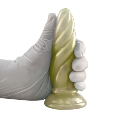 5.71'' Pearl Gold Spiral TPE Dildo – Strap-On Compatible