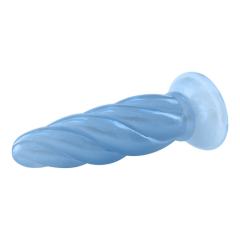 5.71'' Pearl Blue Spiral TPE Dildo – Strap-On Compatible