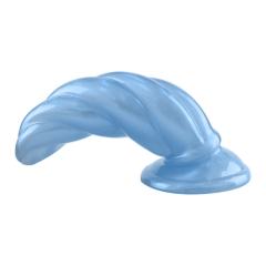 5.71'' Pearl Blue Spiral TPE Dildo – Strap-On Compatible