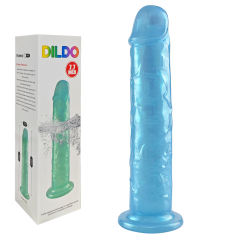 7.68'' Pearl Blue Realistic Dildo with Suction Cup – Strap-On Compatible