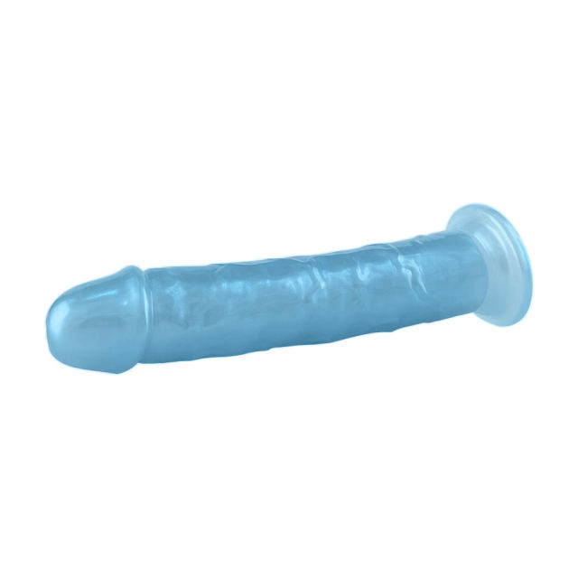7.68'' Pearl Blue Realistic Dildo with Suction Cup – Strap-On Compatible