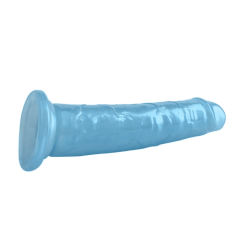 7.68'' Pearl Blue Realistic Dildo with Suction Cup – Strap-On Compatible