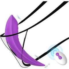 10-Modes Waterproof Rechargeable Purple Remote-Control Silicone Vibrator