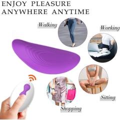 10-Modes Waterproof Rechargeable Purple Remote-Control Silicone Vibrator