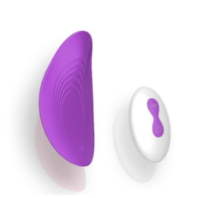 10-Modes Waterproof Rechargeable Purple Remote-Control Silicone Vibrator