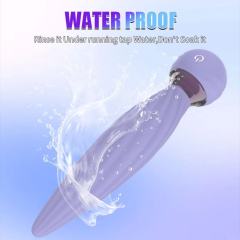 6.30'' 7-Mode Waterproof Rechargeable Silicone Purple 360° Rotating Vibrator