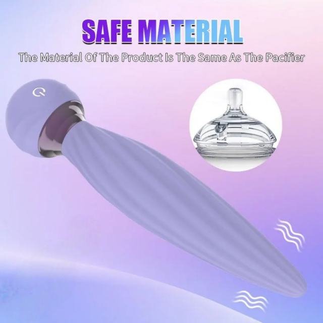 6.30'' 7-Mode Waterproof Rechargeable Silicone Purple 360° Rotating Vibrator
