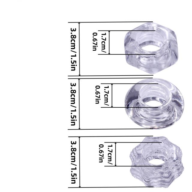 Clear TPE Cock Ring Set (3 Shapes) –  Beginner-Friendly