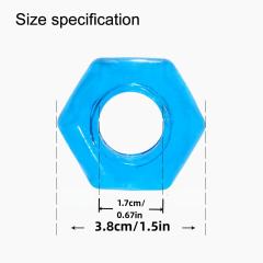 Clear Blue TPE Cock Ring Set (3 Shapes) –  Beginner-Friendly