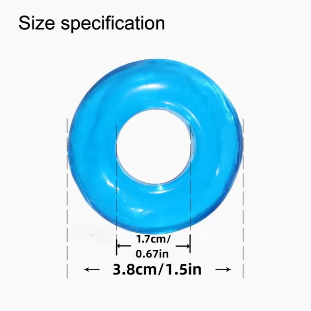 Clear Blue TPE Cock Ring Set (3 Shapes) –  Beginner-Friendly