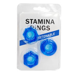 Clear Blue TPE Cock Ring Set (3 Shapes) –  Beginner-Friendly