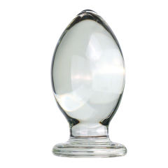 5.52'' Clear Glass Anal Plug – Large Size with Retail Box Packaging