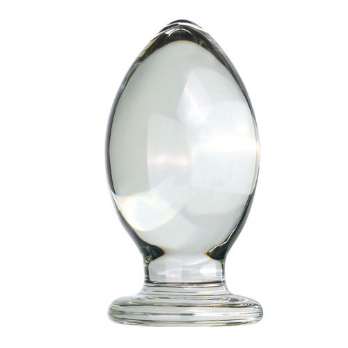 5.52'' Clear Glass Anal Plug – Large Size with Retail Box Packaging