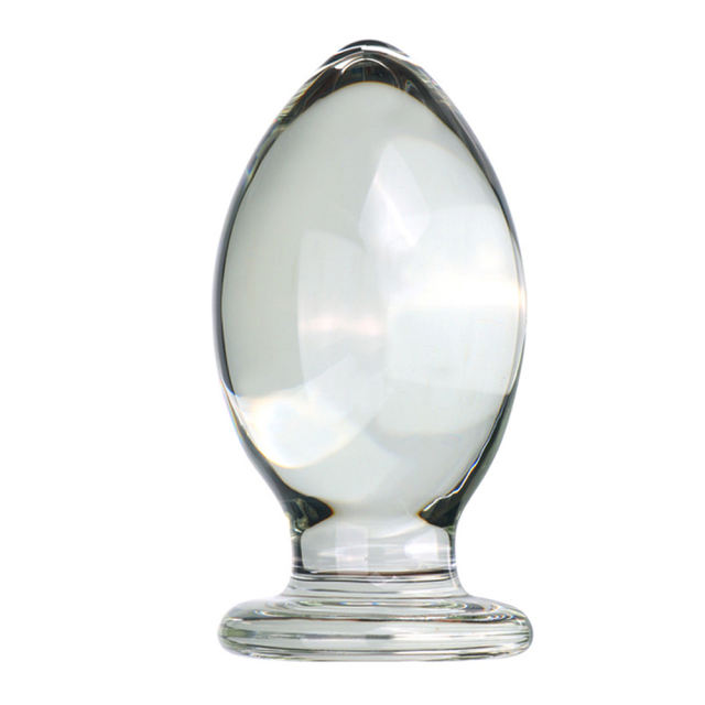 5.52'' Clear Glass Anal Plug – Large Size with Retail Box Packaging