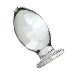 5.52'' Clear Glass Anal Plug – Large Size with Retail Box Packaging