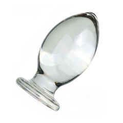 5.52'' Clear Glass Anal Plug – Large Size with Retail Box Packaging