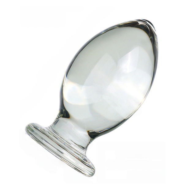 5.52'' Clear Glass Anal Plug – Large Size with Retail Box Packaging