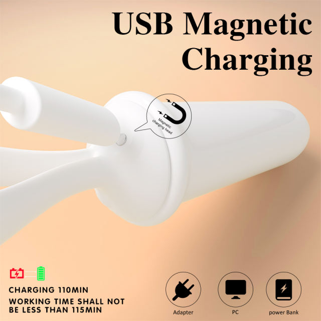 5.28'' 9-Mode Waterproof Rechargeable White Finger Loop Vibrating Egg