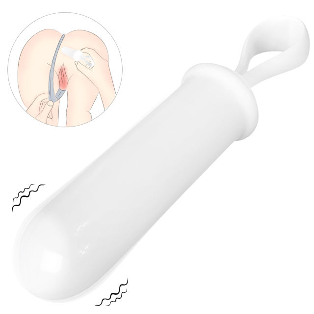 5.28'' 9-Mode Waterproof Rechargeable White Finger Loop Vibrating Egg