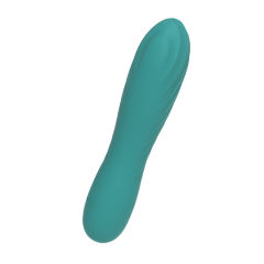 5.71'' 10-Mode Waterproof Rechargeable Green Silicone Vibrator with Spiral Texture
