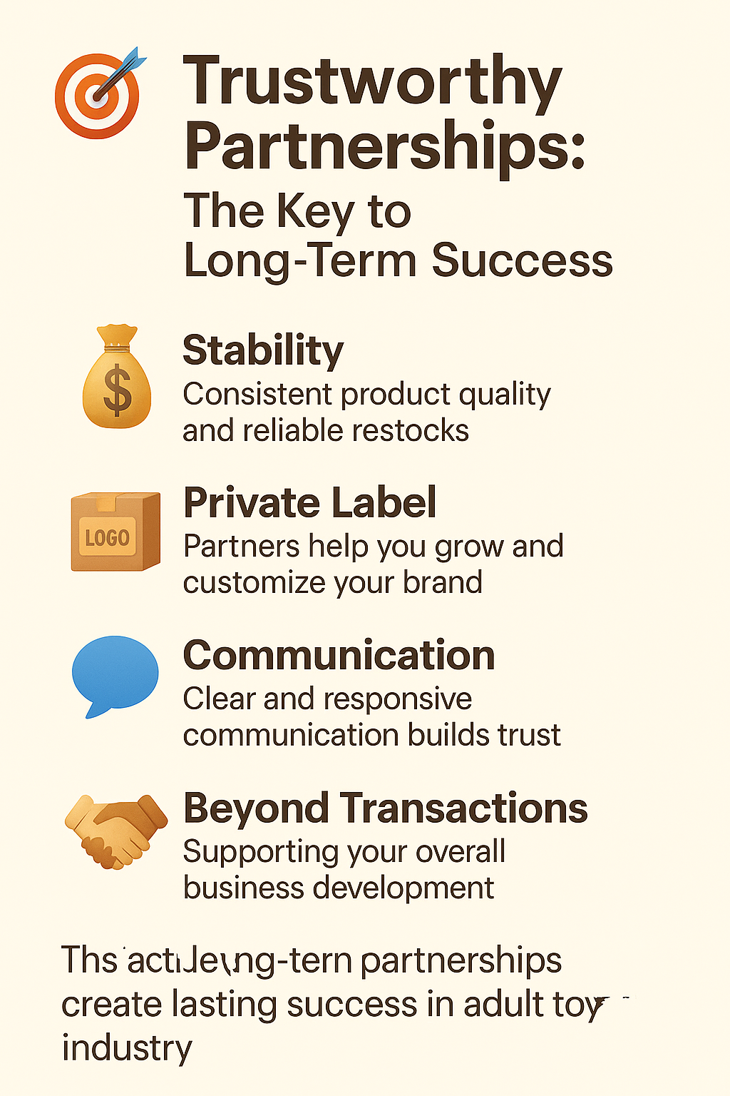 Trustworthy Partnerships: Building Long-Term Success in the Adult Toy Industry