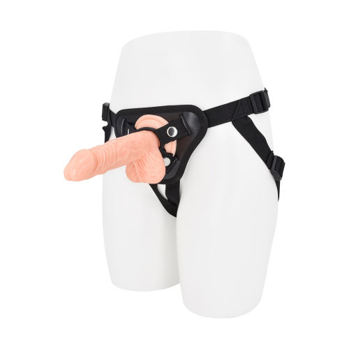 6.7'' Flesh Strap-On Realistic Dildo with Adjustable Harness – Sturdy PU Base, Wearable for Couples
