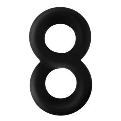 3.07'' Black Double Silicone Cock Ring – Medical-Grade and Flexible Fit