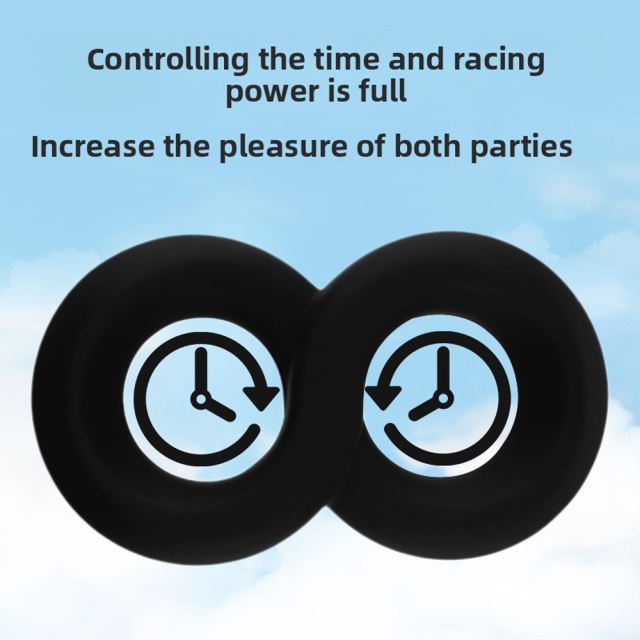 3.07'' Black Double Silicone Cock Ring – Medical-Grade and Flexible Fit