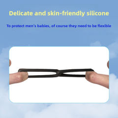 3.07'' Black Double Silicone Cock Ring – Medical-Grade and Flexible Fit