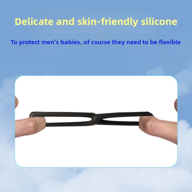 3.07'' Black Double Silicone Cock Ring – Medical-Grade and Flexible Fit