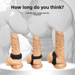 3.07'' Black Double Silicone Cock Ring – Medical-Grade and Flexible Fit