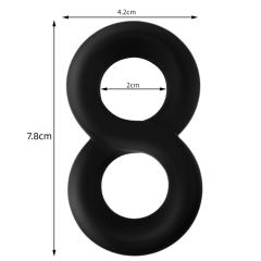 3.07'' Black Double Silicone Cock Ring – Medical-Grade and Flexible Fit