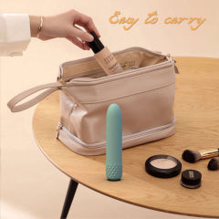 4.85'' Sage Green Full-Silicone Flexible Bullet Vibrator – 10 Vibration Modes, Seamless Design, USB Rechargeable, Waterproof