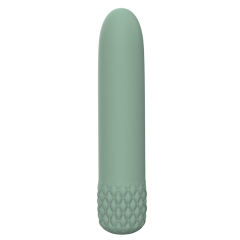 4.85'' Sage Green Full-Silicone Flexible Bullet Vibrator – 10 Vibration Modes, Seamless Design, USB Rechargeable, Waterproof