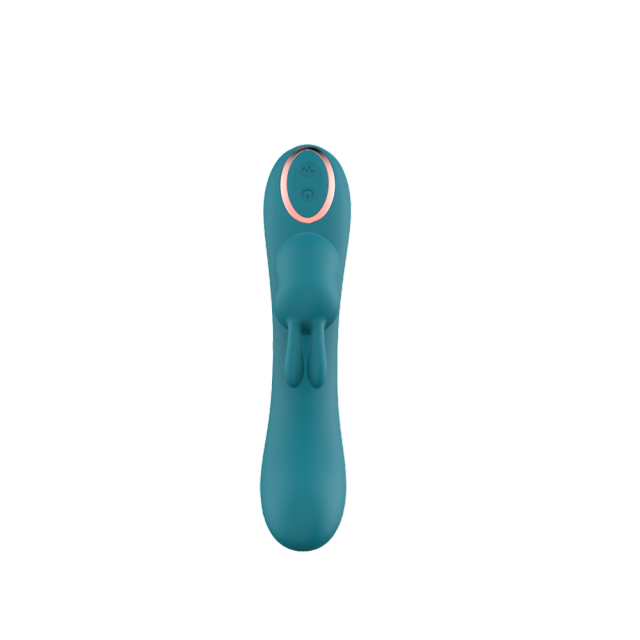 8.35'' Teal Silicone Rabbit Vibrator – 10 Vibration Modes, Dual Motors, USB Rechargeable, Waterproof