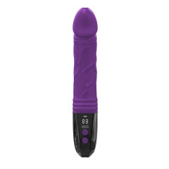 9.06'' Purple Silicone Realistic Vibrator – 12 Vibration Modes, LED Display, USB-Magnetic Rechargeable, Waterproof