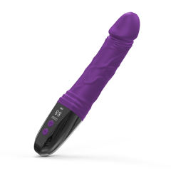 9.06'' Purple Silicone Realistic Vibrator – 12 Vibration Modes, LED Display, USB-Magnetic Rechargeable, Waterproof