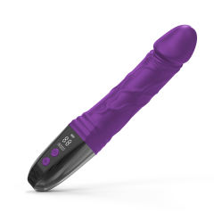 9.06'' Purple Silicone Realistic Vibrator – 12 Vibration Modes, LED Display, USB-Magnetic Rechargeable, Waterproof