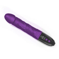 9.06'' Purple Silicone Realistic Vibrator – 12 Vibration Modes, LED Display, USB-Magnetic Rechargeable, Waterproof