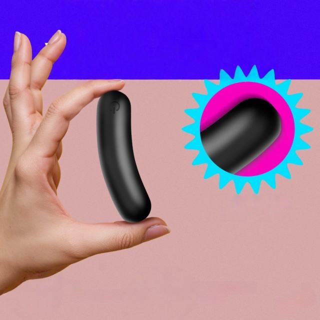 3.86'' Black Full-Silicone Flexible Bullet Vibrator – 10 Vibration Modes, Magnetic USB Rechargeable, Waterproof