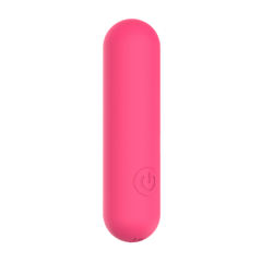 3.23'' Magenta Fully-Coated Silicone Bullet Vibrator – 10 Vibration Modes, Plug-In Rechargeable, Waterproof