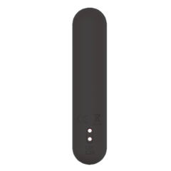3.86'' Black Full-Silicone Flexible Bullet Vibrator – 10 Vibration Modes, Magnetic USB Rechargeable, Waterproof
