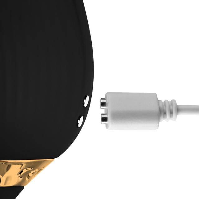 Customizable 10-Speed Black Color Silicone Clitoral Sucking Rose with Thrusting Vibrator