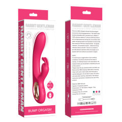 8.27'' Emerald Green Rechargeable Waterproof Dual-Motor Rabbit Vibrator with 10 Vibration Modes and Ergonomic Loop Handle