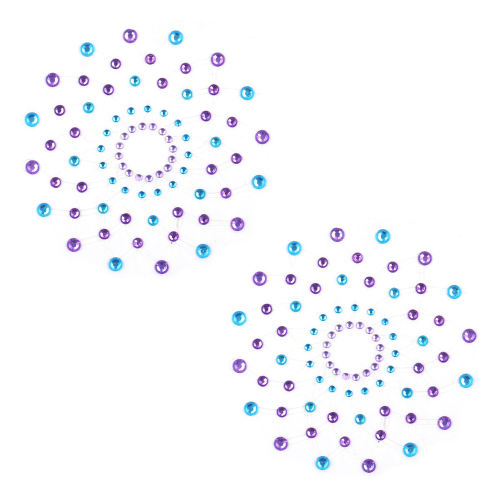 2-Piece Multicolor Crystal Nipple Pasties – Waterproof & Skin-Safe