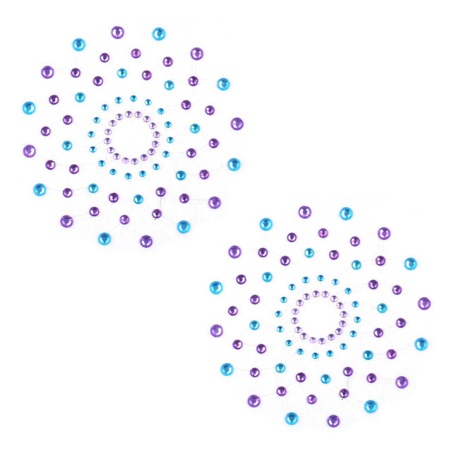 2-Piece Multicolor Crystal Nipple Pasties – Waterproof & Skin-Safe