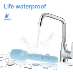 5.52'' Blue Silicone Mini Wand Vibrator
