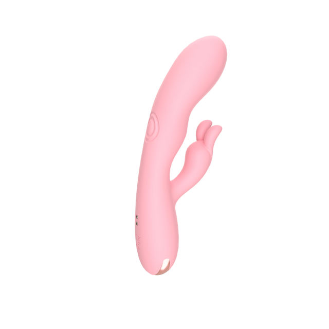 8.47'' Pink Dual-Action Rabbit Vibrator – 10 Modes, Clitoral Spanking Arm, Rechargeable, Waterproof