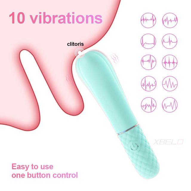 4.73'' Mint Green Silicone Mini G-Spot Vibrator