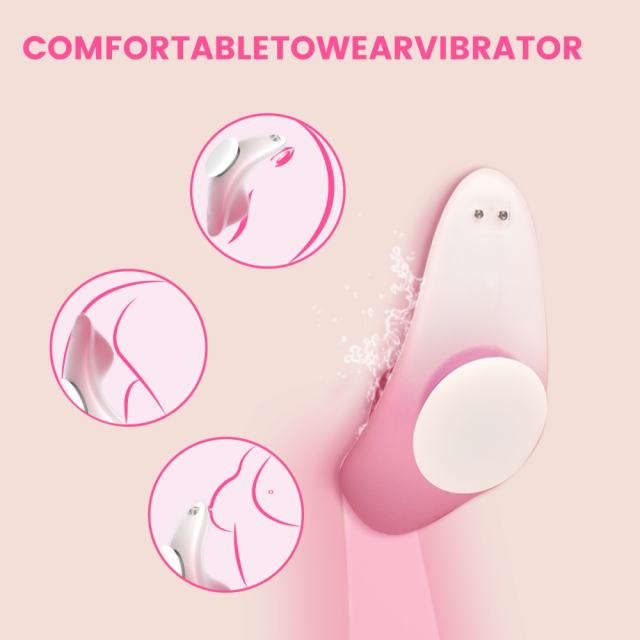 4.57'' Pink Magnetic Wearable Silicone Vibrator with Remote – 10 Modes, USB Rechargeable, Waterproof